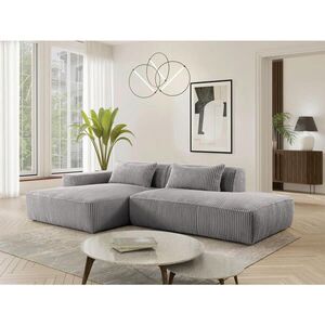 MID.YOU ROHOVÁ SEDAČKA, plast, textil, kompozitní dřevo, šedá obraz