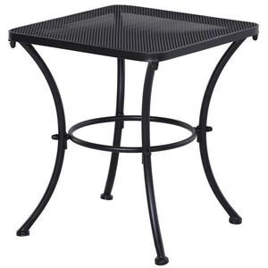 OKWISH ODKLÁDACÍ stolek 45/45/50 cm černý z kovu s odkládací deskou ve stylu pletiva obraz