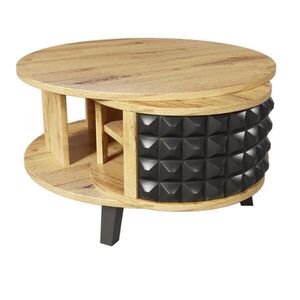Redom KONFERENČNÍ stolek 85, 2/80/45, 2 cm s otočným úložným prostorem, dvouvrstvou deskou a moderním designem, Přírodní obraz