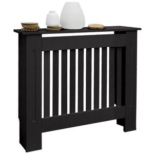ECD-Germany OBLOŽENÍ RADIÁTORU ve venkovském stylu 78 x 19 x 82 cm černé obraz