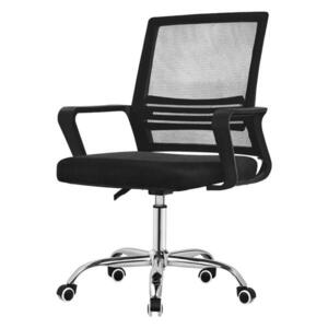ML-DESIGN ERGONOMICKÁ kancelářská židle, černá, s síťovým opěradlem a ocelovou konstrukcí obraz