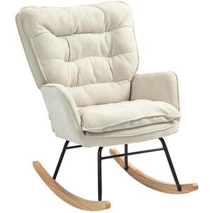Redom HOUPACÍ křeslo 71/98, 5/97 cm s područkami a žinylkovým potahem, ergonomická opěrka zad, Béžová obraz