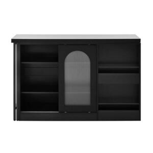 Redom BAROVÝ stůl 121, 5/40/76, 7 cm s otočnou deskou 360° a úložným prostorem z MDF, Černá obraz