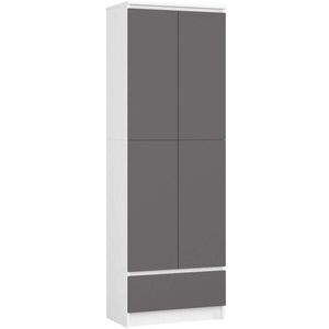 RAUMHIRSCH FURNITURE STOJANOVÁ POLIČKA bílá, grafitově šedá 180/60/35 obraz