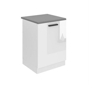 B BELINI GROUP SKŘÍŇKA POD DŘEZ 60 cm SDZ s pracovní deskou, s 1 dvířky, Bílá lesklá obraz