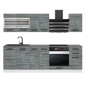 B BELINI GROUP KUCHYŇSKÁ LINKA Margaret 240 cm, s pracovními deskami, Glamour dřevo obraz