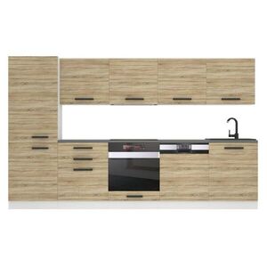B BELINI GROUP KUCHYŇSKÁ LINKA Rose 300 cm, s pracovními deskami, Dub Sonoma obraz