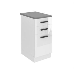 B BELINI GROUP KUCHYŇSKÁ SPODNÍ SKŘÍŇKA 40 cm s pracovní deskou, Bílá lesklá obraz