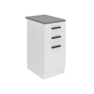 B BELINI GROUP KUCHYŇSKÁ SPODNÍ SKŘÍŇKA 40 cm, s pracovní deskou, se zásuvkami, Bílá matná obraz