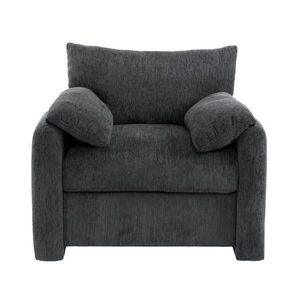 Redom KŘESLO 96/82/84 cm s ergonomickým sedákem a měkkým chenille potahem, Šedá obraz