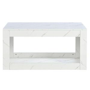 OKWISH KONFERENČNÍ stolek 100/50/50 cm bílý z dřevotřísky s LED osvětlením a úložným prostorem obraz