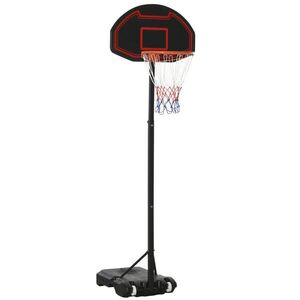 HOMCOM BASKETBALOVÝ KOŠ, ocel, černý, 73L x 49B x 250H cm obraz