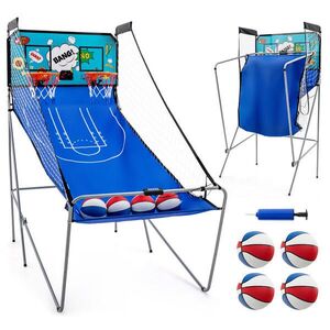 COSTWAY ARCADE BASKETBALOVÁ HRA modrá obraz