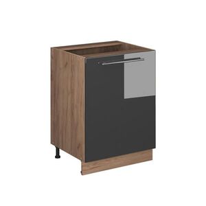 Vicco SPODNÍ SKŘÍŇKA KUCHYŇSKÉ LINKY Fame-Line, Antracitový vysoký lesk/Zlatý mocný dub, 60 cm 1 dvířka bez pracovní desky obraz
