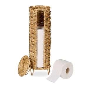 Relaxdays STOJAN Přírodní vodní hyacint pro 4 role 50, 5 cm obraz
