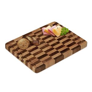 Relaxdays PRKÉNKO Hnědé akáciové dřevo drážka na šťávu 40x30 cm obraz