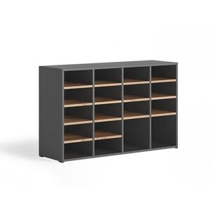 Vicco BOTNÍK Lysander, Antracit/Zlatý mocný dub, 104.2 x 65.5 cm s 18 otevřenými přihrádkami obraz