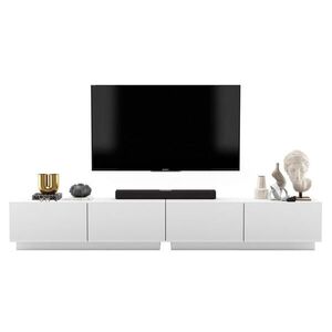 Meble Lindner SADA 2 TV stolků Enjoy Bílá mat 240 cm se soklem obraz