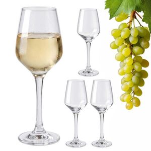 Relaxdays SKLENICE na víno transparentní 4dílná-sada sklo do myčky 360 ml obraz