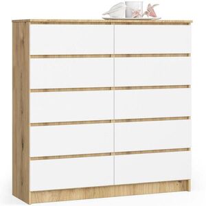 RAUMHIRSCH FURNITURE KOMODA dub Artisan, bílá 121/120/40 obraz