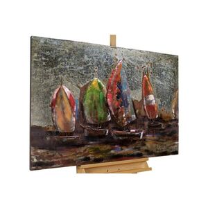 KUNSTLOFT KOVOVÝ OBRAZ KOLEM SVĚTA, 100/70 CM obraz
