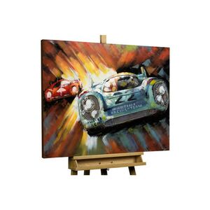 KUNSTLOFT KOVOVÝ OBRAZ ZÁVODNÍ DUEL, 100/75 CM obraz
