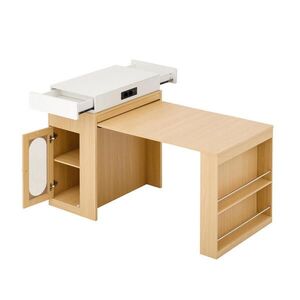 Redom KUCHYŇSKÝ ostrůvek 83/46-146, 5/96 cm s výsuvnou deskou, zásuvkami, úložným prostorem a kolečky, Přírodní obraz