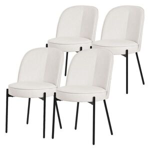 ML-DESIGN JÍDELNÍ ŽIDLE, sada 4 ks, béžová, s látkovým potahem obraz