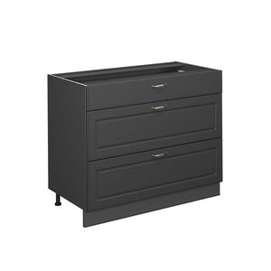 Vicco SPODNÍ SKŘÍŇKA KUCHYŇSKÉ LINKY Fame-Line, Anthrazit-Gold Landhaus/Antracit, 100 cm bez pracovní desky obraz