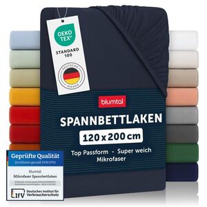 Blumtal NAPÍNACÍ prostěradlo z mikrovlákna, 120/200/30 cm, Tmavě modrá obraz