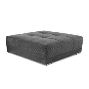 luma-home ČALOUNĚNÁ STOLIČKA XXL s pružinovým jádrem, šířka 120 cm / hloubka 120 cm / výška 39 cm (hodí se k pohovce BIG-SOFA) manšestr tmavě šedý / 1 obraz