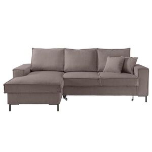 luma-home ROHOVÁ POHOVKA s funkcí rozkládání, úložným prostorem, levostrannou récamiérou, 240 × 150 × 92 cm (Š×H×V), manšestr hnědá taupe / 17225 obraz