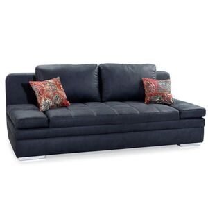 luma-home ROZKLÁDACÍ POHOVKA s úložným prostorem, vlnovým odpružením, 200 × 100 × 84 cm (Š×H×V), mikrovlákno v antické kožené optice, antracitová barv obraz