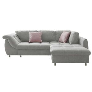 luma-home ROHOVÁ POHOVKA s funkcí rozkládání, úložným prostorem, otomanem vpravo, 250 × 190 × 84 cm (Š×H×V), mikrovlákno, šedá / 17001 obraz