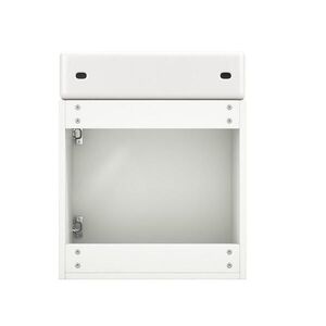 OKWISH SKŘÍŇKA pod umyvadlo 46 cm bílá z MDF s keramickým umyvadlem a tichým dovíráním obraz
