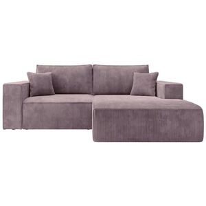 Selsey ROHOVÁ POHOVKA Farese Mini mauve, s manšestrovým potahem, pravá obraz