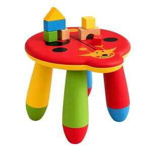 Relaxdays STOLIČKA Barevná dětská plastová beruška výška sedu 26 cm obraz
