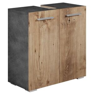 Badplaats SKŘÍŇKA POD UMYVADLO Jupiter 2 dveře šedá / kaštanový dub - 60 x 30 x 60 cm obraz