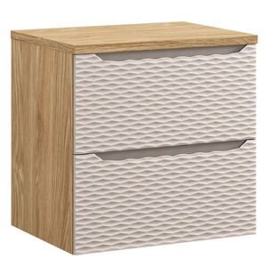 Badplaats SKŘÍŇKA POD UMYVADLO Ocean 2 zásuvky cashmere s dub - 60 x 46 x 59 cm obraz