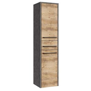 Badplaats KOUPELNOVÁ SKŘÍŇKA Florence se 2 dveřmi kaštanový dub / šedá - 30 x 35 x 130 cm obraz