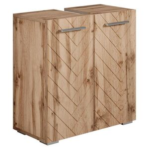Badplaats SKŘÍŇKA POD UMYVADLO Jupiter 2 dveře dub rybí kost - 60 x 30 x 60 cm obraz