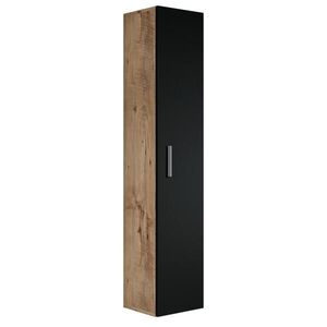 Badplaats KOUPELNOVÁ SKŘÍŇKA Pluto s 1 dveřmi kaštanový dub / černá - 30 x 30 x 150 cm obraz