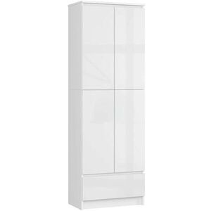 RAUMHIRSCH FURNITURE STOJACÍ REGÁL bílý, bílý lesklý 180/60/35 obraz