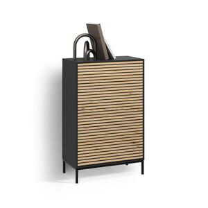 Livinity® KOMODA Aterno Zlatý dub power/antracit 76 x 120 cm s 5 zásuvkami obraz