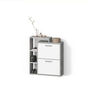 Livinity® BOTNÍK Ortello Bílá/beton 24.5 x 90 cm obraz