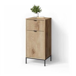 Livinity® STŘEDNÍ SKŘÍŇKA ATERNO Dub Viking 40 x 87 cm s dvířky a zásuvkou obraz