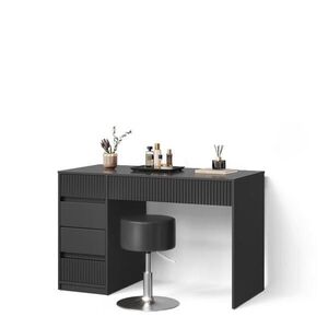 Livinity® TOALETNÍ STOLEK Allia Černá 120 cm se stoličkou obraz