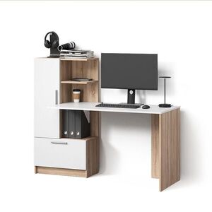 Livinity® PSACÍ STŮL Lorena Sonoma/bílá 150 x 120.1 cm se 2 dveřmi obraz
