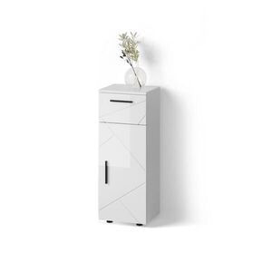 Livinity® STŘEDNÍ SKŘÍŇKA Ronco Bílá vysoký lesk 30 x 81 cm obraz