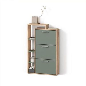 Livinity® BOTNÍK Ortello Dub Goldkraft/zelená 80 x 128.3 cm se 3 přihrádkami obraz